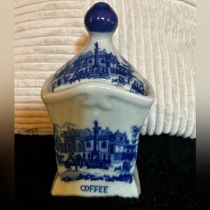Beautiful Vintage Victoria Ware Porcelain Coffee Canister -